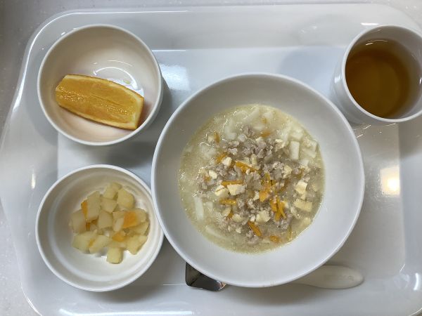 《常食》豆乳みそうどんです。