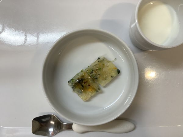 《常食》《離乳食完了期》おやつは、チヂミです。