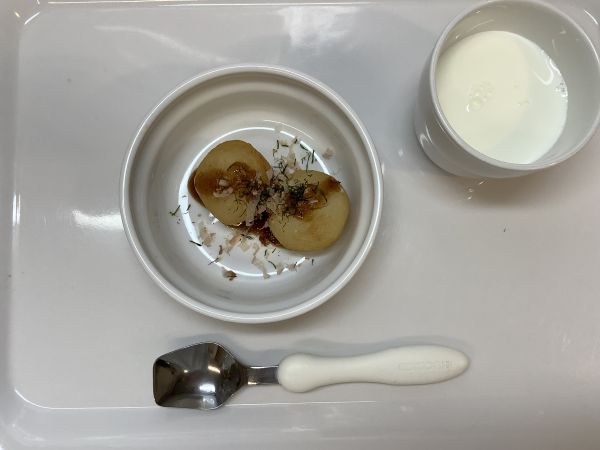 《常食》おやつは、たこ焼きポテトです。