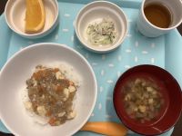 麻婆大根丼です《アレルギー除去食》