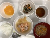 大根と鮭の味噌煮です《完了期》