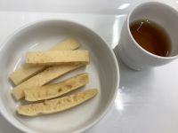 《離乳食後期》おやつは、ヨーグルトパンケーキです。
