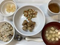 鶏肉となすの甘酢ごまダレです《常食》