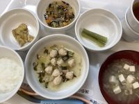 鶏肉団子とチンゲンサイ煮です《後期》