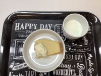 おやつ離乳食中期Bスポンジケーキと豆乳クリーム