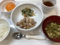 鶏肉のごまみそ焼きです《常食》