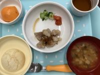 鶏肉のオニオンソースです《アレルギー除去食》