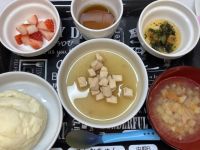 《中期B》昼食は、かじきのだし煮です。