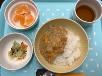 《常食》《アレルギー除去食》米粉のカレーです。