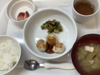 鶏肉団子の甘酢あんかけです《常食》