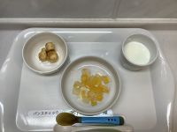 もものゼリーと麩ラスクです《完了期》