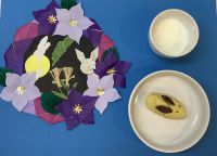 《離乳食完了期》《常食》おやつは、うさぎのスイートポテトです。