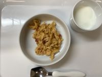 《常食》《離乳食完了期》おやつは、マカロニナポリタンです。