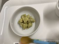 《離乳食後期》おやつは、スイートポテトです。